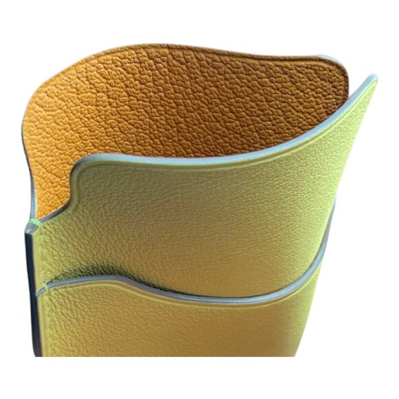 Hermes Swift Chevre Calfskin Lemon Yellow Credit Card Drivers License Wallet - Picture 5 of 10